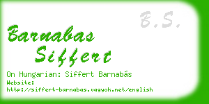 barnabas siffert business card